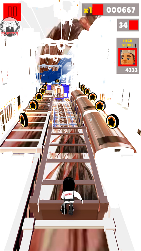 地铁跑酷花扇双旦